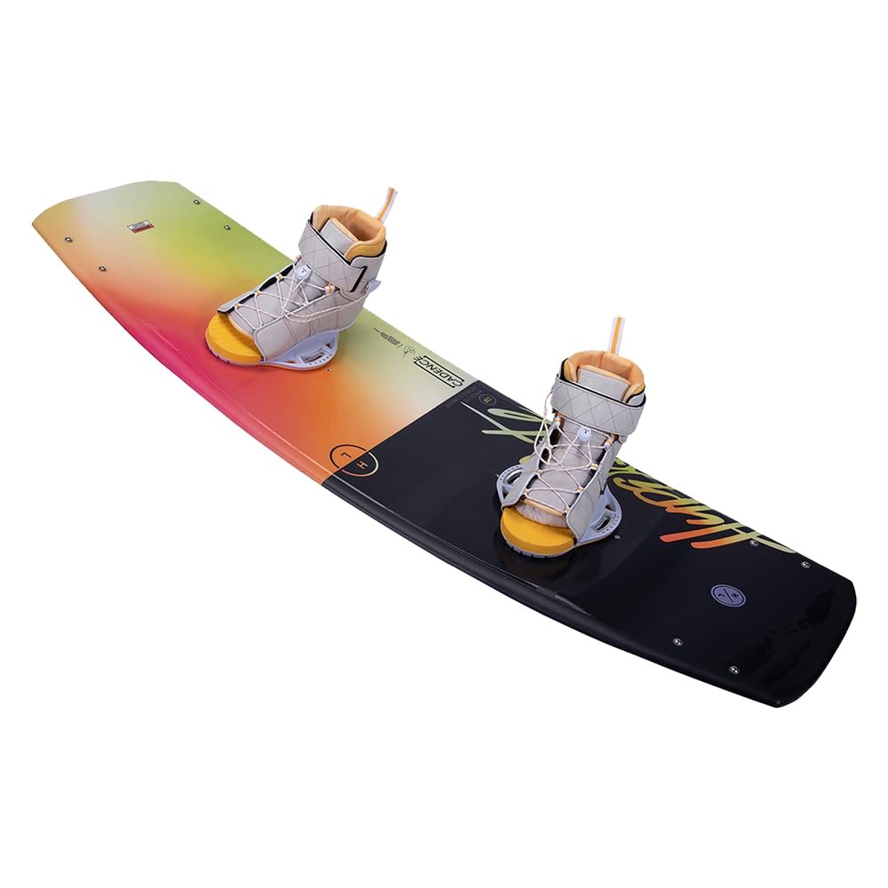 Hyperlite Cadence Womens Wakeboard 134 W/Viva Bindings Black/Yellow 134cm/(4-8.5)