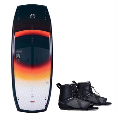Hyperlite Baseline Mens Wakeboard 136 W/Remix Bindings Black/Orange 136cm/(10-14)