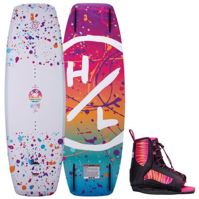 Hyperlite Murray Jr. Girls Wakeboard 127 W/Jinx Bindings White/Multi 127cm/(4-8)