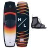 Hyperlite Baseline Wakeboard + Remix Bindings Wakeboard Package - Perfect for Beginner to Intermediate Riders - 131cm, Binding Size (4-8) view 1