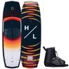 Hyperlite Baseline Mens Wakeboard 136 W/Team OT Bindings Black/Orange 136cm/(7-10.5) view 1
