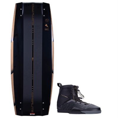 Hyperlite Rusty Pro Mens Wakeboard 140 W/Ultra Bindings Black/Gold 140cm/(10)