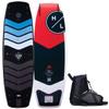 Hyperlite Murray Wakeboard with Open-Toe Adjustable Team Bindings Wakeboard Package - Perfect for Intermediate to Advanced Riders - 134cm, Binding Size (4-8)