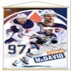 Trends International NHL Edmonton Oilers - Connor McDavid 22 Wall Poster, 22.37" x 34.00", Print and Beechwood Hanger Bundle view 1