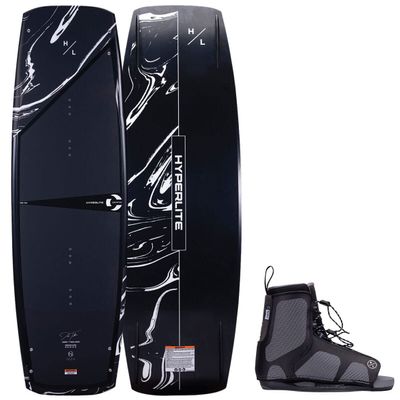 Hyperlite Cryptic Kids Wakeboard 128 W/Remix Bindings Black 128cm/(4-8)