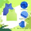 24 Pieces Nylon Scrimmage Team Pinnies Practice Jerseys Training Sports Vests with 48 Pieces Iron on Numbers(Mesh Style) view 2
