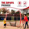 Zupapa Baseball net,7X7 Feet Portable Baseball Softball Practice Net Set with Upgraded Strike Zone, Travel Tee for Hitting Pitching Batting Catching(Red) view 2