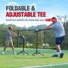 Zupapa Baseball net,7X7 Feet Portable Baseball Softball Practice Net Set with Upgraded Strike Zone, Travel Tee for Hitting Pitching Batting Catching(Red) view 3