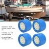 4PCS Wobble Roller Trailer, Marine Ribbed Wobble Roller 108x75x19mm Blue PP High Temp Resistant for Boat Yacht Trailer view 2