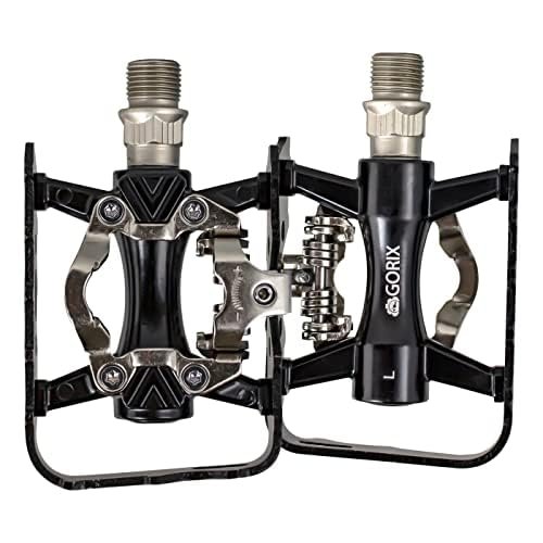 GORIX Bike Pedals Pedal One Side Flat Binding Pedal Cleat Set MTB Road Mountain Bicycle (GX-PMS106)