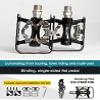 GORIX Bike Pedals Pedal One Side Flat Binding Pedal Cleat Set MTB Road Mountain Bicycle (GX-PMS106) view 2