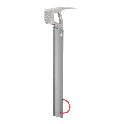 Tent Stake Hammer, Camping Hammer Portable Lightweight Multi Functional Tent Hamme Stainless Steel Ox Horn Head Tent Stake Hammer with Aluminium Handle for Camping Hiking Backpacking Gardenin(Gray)