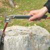 Tent Stake Hammer, Camping Hammer Portable Lightweight Multi Functional Tent Hamme Stainless Steel Ox Horn Head Tent Stake Hammer with Aluminium Handle for Camping Hiking Backpacking Gardenin(Gray) view 2