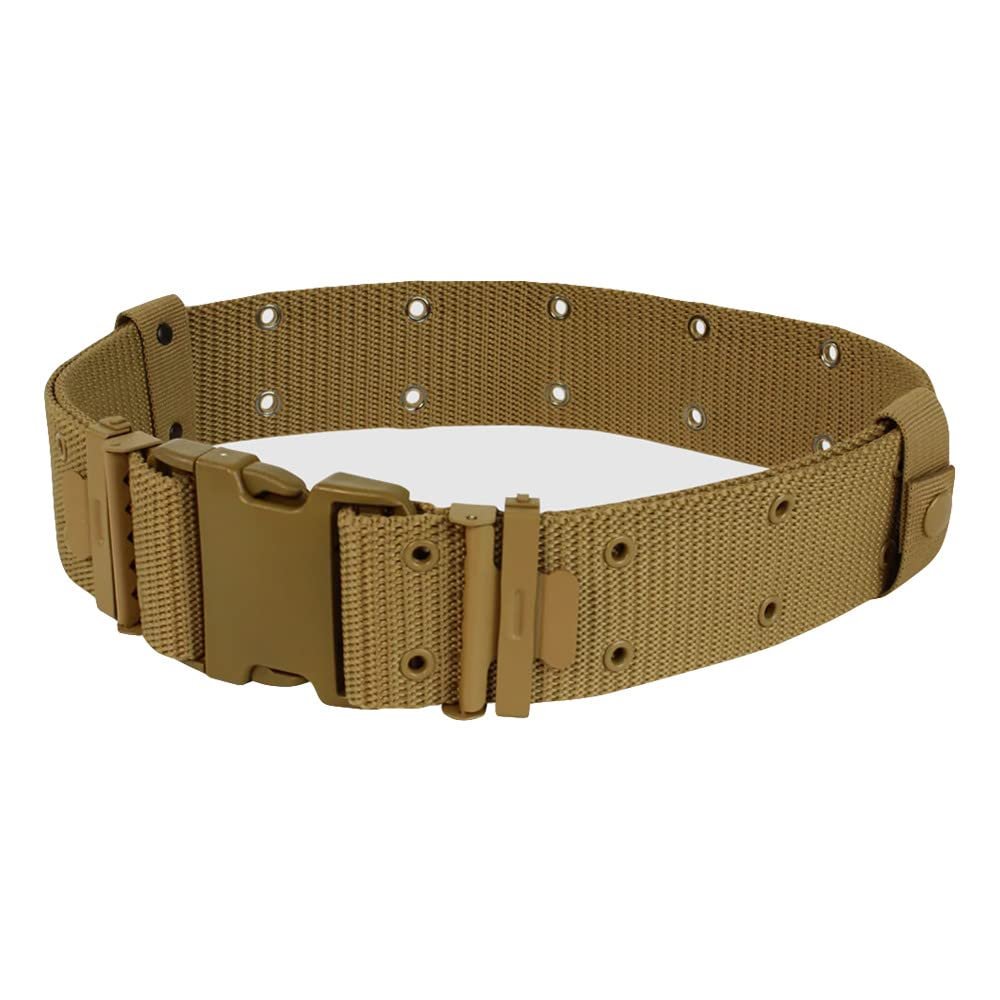 2.25" Adjustable One Size GI Military Style Belt Modular Nylon Belt - COYOTE