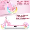 Scooter for Kids Ages 3-8 - Kids Kick Scooters with Led Light Up Wheels & 3 Levels Adjustable Handlebar, Lightweight Foldable 2 Wheel Girly Pink Scooter, Christmas Birthday Gifts for Girls Boys. view 3