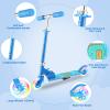 Scooter for Kids Ages 3-12 - Kids Kick Scooters with Led Light Up Wheels & 3 Levels Adjustable Handlebar, Lightweight Foldable 2 Wheel Girly Pink Scooter, Christmas Birthday Gifts for Girls Boys. view 4