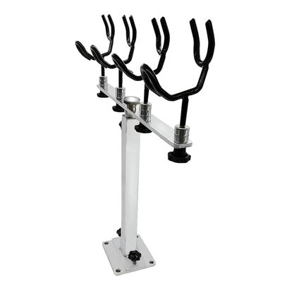 Mojiate PVC Coated Fishing Rod Holder Aluminum Fishing Rod Bracket Sure Grip Pole Support for Boat, Ship, Yacht and More, Gifts for Water Sports Enthusiasts and Presents for Fishing Lovers