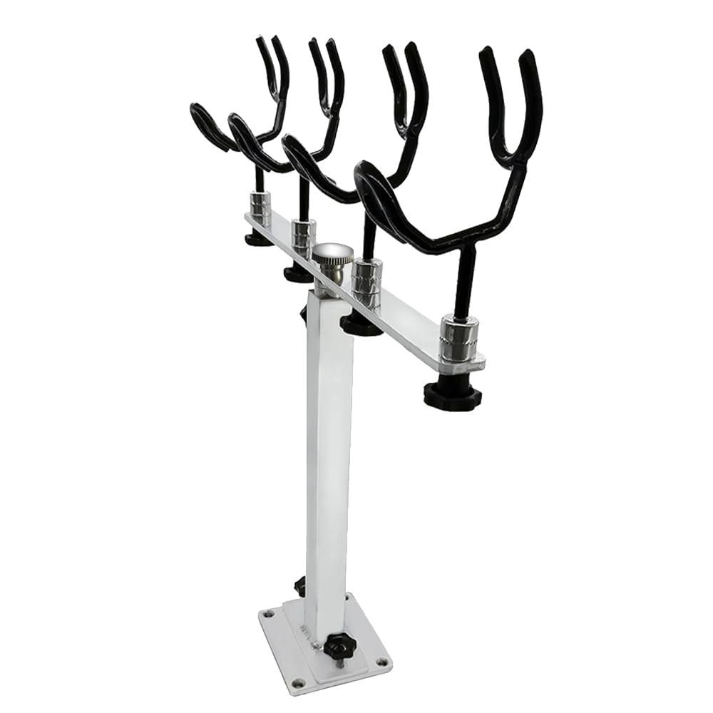 Mojiate PVC Coated Fishing Rod Holder Aluminum Fishing Rod Bracket Sure Grip Pole Support for Boat, Ship, Yacht and More, Gifts for Water Sports Enthusiasts and Presents for Fishing Lovers