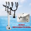 Mojiate PVC Coated Fishing Rod Holder Aluminum Fishing Rod Bracket Sure Grip Pole Support for Boat, Ship, Yacht and More, Gifts for Water Sports Enthusiasts and Presents for Fishing Lovers view 4