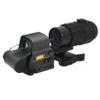 558 Green & Red Dot Reflex Scope and G45 5X Magnifying Glass Combo, Optical Holographic Hybrid Sight with G45 Magnifier, Quick Release Rollover Multiplier, for 20mm Rail Mount (Black) view 2