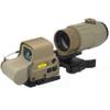 558 with G45 5X Hybrid Sight Combo, 558 Holographic Green & Red Dot Scope + G45 Magnifier, Quick Release Rollover Multiplier, for 20mm Rail Mount (Tan) view 3
