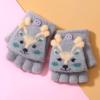 Baby Girls Boys Flip Cover Winter Knit 2-15 Convertible Gloves Toddler With Mitten Womens Fashion (Grey, One Size) view 2