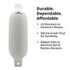 SeaSense Wake Defender Inflatable Fenders - Set of 4, Premium-Grade Boat Fenders & Buoys for Docking - Ribbed Design, Made with UV-Resistant Marine-Grade Vinyl - 4.5"x16", White view 2