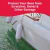 SeaSense Wake Defender Inflatable Fenders - Set of 4, Premium-Grade Boat Fenders & Buoys for Docking - Ribbed Design, Made with UV-Resistant Marine-Grade Vinyl - 4.5"x16", White view 3