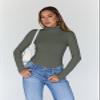 Trendy Queen Women's Turtleneck Long Sleeve Shirts Spring Fashion BasicThermal Underwear Tops Winter Clothes 2026 Olive L view 2