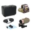 558 with G45 5X Hybrid Sight Combo, 558 Holographic Green & Red Dot Scope + G45 Magnifier, Quick Release Rollover Multiplier, for 20mm Rail Mount (Gold) view 1