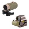 558 with G45 5X Hybrid Sight Combo, 558 Holographic Green & Red Dot Scope + G45 Magnifier, Quick Release Rollover Multiplier, for 20mm Rail Mount (Gold) view 3