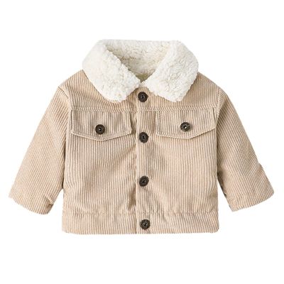 Falls Creek Girls Toddler Boys Girls Winter Thicken Coat Fleece Jacket Windproof Thick Warm Outwear (Khaki, 6-9 Months)