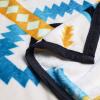 ASR Outdoor 60x80 Southwest Navajo Aztec Fleece Throw Blankets, White view 3