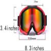 Feilx Ski Goggles, Anti-Fog Snow Goggles, Double-Layer Snowboard Goggles with Skylight Vents for Men Women (Color : Yellow, Size : 21 * 8.5CM) view 2