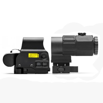 558 & G45 Hybrid Sight, Green Red Dot Holographic Scope and G45 5X Magnifier Combo, Quick Release Rollover Multiplier, for 20mm Rail Mount(Black)