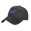 CXXYJYJ Thyroid Cancer Awareness Hat Man's Woman Christmas Caps Unisex Casquette Cowboy Baseball Caps Black view 2