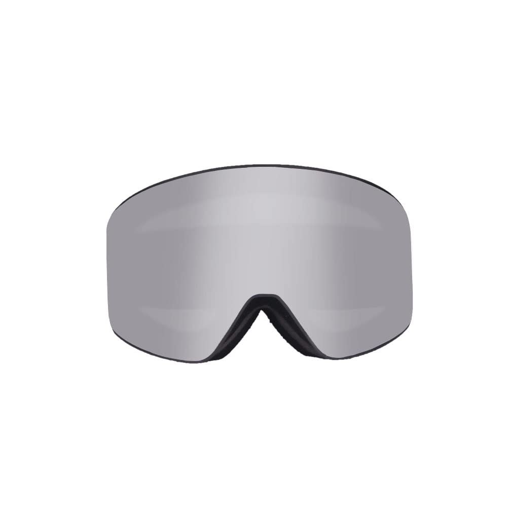 Feilx Ski Goggles, Glasses Ski/Snowboard Goggles with Two Way Ventilation System for Men Women (Color : Silver, Size : 9.5 * 18cm)