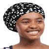 Alnorm Kids Satin Lined Hat Slouchy Beanie Sleep Hair Wrap for Curly Hair Girls Off-White view 3