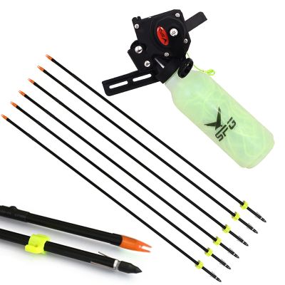 Archery Bowfishing Reel Kit - Bowfishing Arrows with Safety Slides for Compound & Recurve Bows