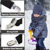 DOOVID Glove Clips Kids Toddler Winter Mitten Clips Stainless Steel Elastic Strap Gloves Clips Babys Adults 2 Pairs Pink & Rose view 3