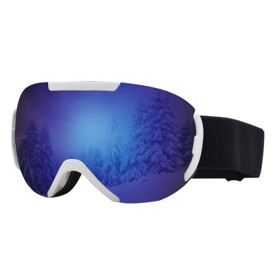 Sxdthy Ski Goggles, Motorcycle Goggles with HD Protective Lenses & Adjustable Elastic Band, Outdoor Windproof Dustproof for Men Women Adult (Color : Blue, Size : 10 * 19CM)