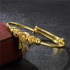 Fuqimanman2020 Silver Dream Catcher Feather Tassel Bracelet Bangle Adjustable Bar for Women Friendship Christmas Mother's Day Jewelry-Gold view 3