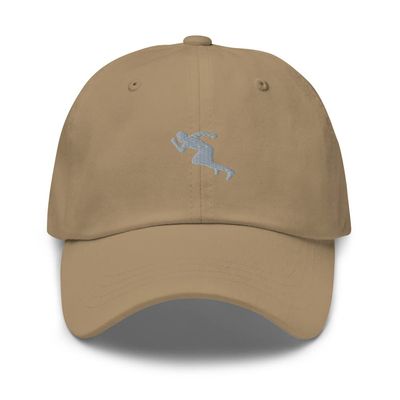 Runner Hat, Embroidered Unisex dad hat, Runner Gifts, for Team, Coach, Players Khaki