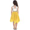 JanJean Kids Girls Sparkly Sequins Metallic Irregular Lyrical Ballet Dance Dress Latin Modern Contemporary Dancewear Yellow 8 Years view 2