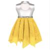 JanJean Kids Girls Sparkly Sequins Metallic Irregular Lyrical Ballet Dance Dress Latin Modern Contemporary Dancewear Yellow 8 Years view 4