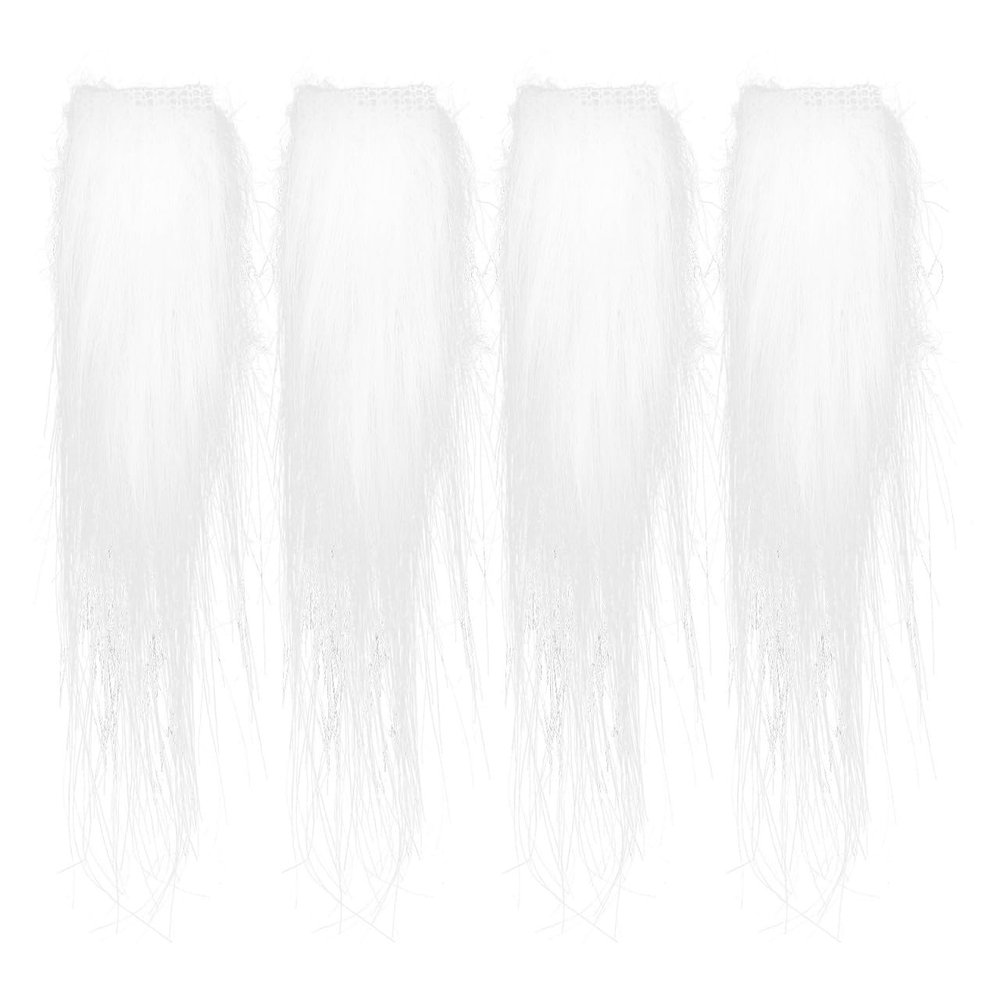 Abaodam 2pairs Fake Eyebrows Self Adhesive Kit,White Eyebrows Facial Hair Cosplay Props,Santa Claus Eyebrows,Fake Eyebrow Facial Hair Props for Masquerade Costume Party April Fools' Day