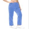 MAGCOMSEN Velour Pants for Women Soft Straight Leg High Waist Sweatpants Velvet Pajama with Pockets Light Blue 2XL view 2