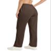 MAGCOMSEN Women's Velour Pants Soft Velvet Sweatpants Straight Leg Athletic Joggers Casual Pant with Pockets Coffe S view 3