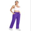 MAGCOMSEN Women's Velour Pant Soft Velvet Sweatpants Straight Leg High Waist Lounge Pant with Pockets Light Purple S view 4