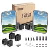 10L0L Golf Cart Mirror, No Drilling Extra Large Side View Mirror Universal for Yamaha, Club Car, EZGO, Folding Side Rear View Mirrors Adjustable 180 Degree view 1